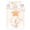 Baumwoll-Bettwäsche für das Babybett BUNNY STAR beige