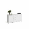 Weißes Sideboard SALOMO mit 3 Schubladen