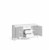 Weißes Sideboard SALOMO mit 3 Schubladen