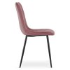 Rosa Esszimmerstuhl LAVA aus Samt mit schwarzen Beinen