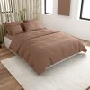 Hnědé povlečení LUX hotelového stylu z přírodní bavlny