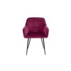 Moderní jídelní křeslo LOREN VELVET – tmavě růžové provedení