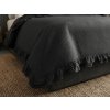 Luxusní Přehoz na postel MONTEGO, černý s dekorativním lemem