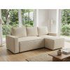 Ausziehbares Ecksofa SMART BOUCLE 232x143 cm, creme, beidseitig montierbar  Quelle 02