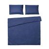 Baumwoll-Bettwäsche CALMORA dunkelblau