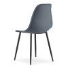 Židle OSAKA břidlicově šedá s černým rámem v minimalistickém designu