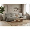 Ausziehbares U-Form Sofa SMART BOUCLE 303x143 cm, graubeige