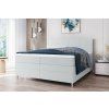 Minimalistická boxspring postel CARINA 160x200 cm světle šedá s čalouněným rámem