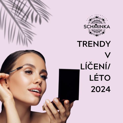 Trendy v líčení LÉTO 2024: Růžová tvářenka a barevná řasenka