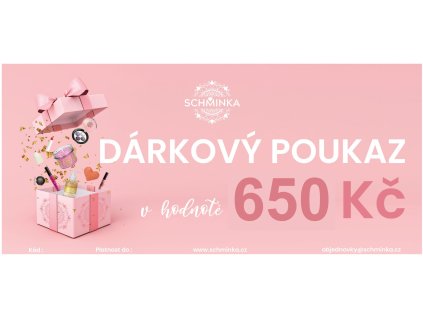 Darkovy poukaz 650 Kc