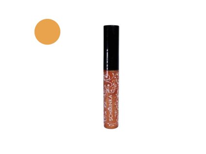 Lesk na rty broskvovy s trpytem schminka