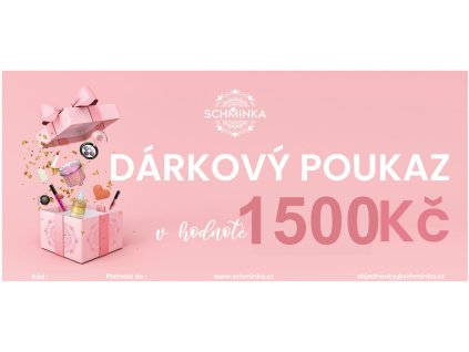 dárkový poukaz 1500 Kc