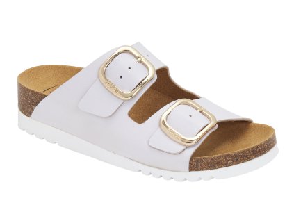 Scholl ILARY 2 STRAPS - dámské domácí pantofle barva bílá (Velikost 41)