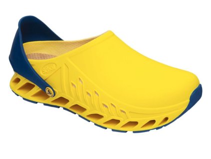 Scholl EVOFLEX - obuv profesionnal barva žluto modrá (Velikost 38)