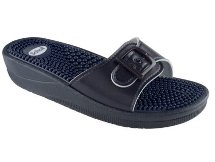 Scholl NEW MASSAGE - dámské zdravotní pantofle barva námořnická modř (Velikost 37)