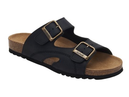 Scholl MOLDAVA WEDGE - pánské zdravotní pantofle barva černá (Velikost 46)