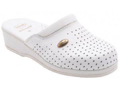 Scholl CLOG BACK GUARD -  zdravotní pantofle PROFESIONAL barva bílá (Velikost 37)
