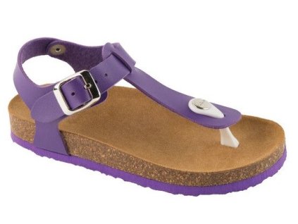 Scholl BOA VISTA B/S KID - dětské zdravotní žabky barva purpurová (Velikost 28)