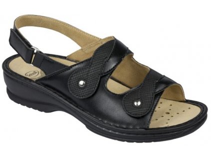Scholl DORONINA - dámské zdravotní sandále barva černá (Velikost 37)