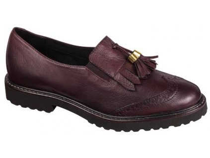 Scholl SAVANNAH - dámské zdravotní polobotky barva burgundy (Velikost 38)