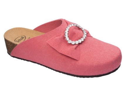 Scholl CRYSTAL - zdravotní dámská domácí obuv barva korálová (Velikost 38)
