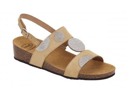 Scholl  DUBAI SANDAL - dámské zdravotní sandále barva béžová (Velikost 38)