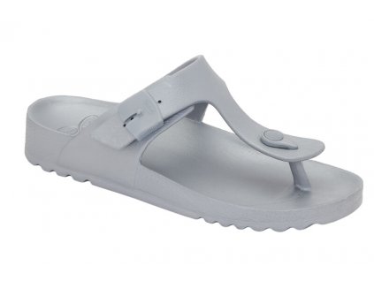 Scholl BAHIA FLIP-FLOP - dámské zdravotní žabky barva stříbrná (Velikost 36)