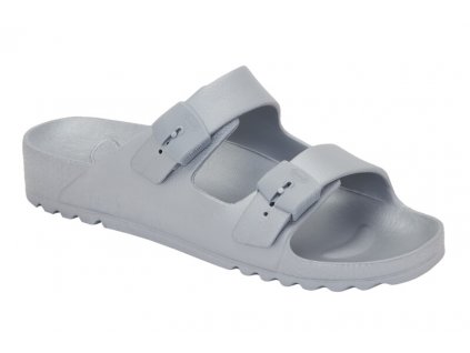 Scholl BAHIA  - dámské zdravotní pantofle barva stříbrná (Velikost 37)