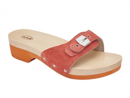 Scholl PESCURA HEEL - dámské luxusní pantofle barva korálová (Velikost 38)