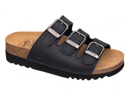 Scholl RIO WEDGE - dámské zdravotní pantofle barva námořnická modř (Velikost 38)