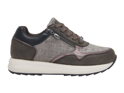 Scholl BEVERLY ZIP - dámské zdravotní tenisky barva cínová (Velikost 39)