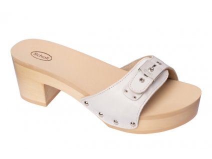 Scholl PESCURA - dámské  prémiové pantofle barva bílá (Velikost 38)