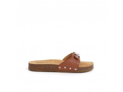Scholl PESCURA FLAT CORK - dámská prémiová zdravotní obuv barva hnědá (Velikost 37)