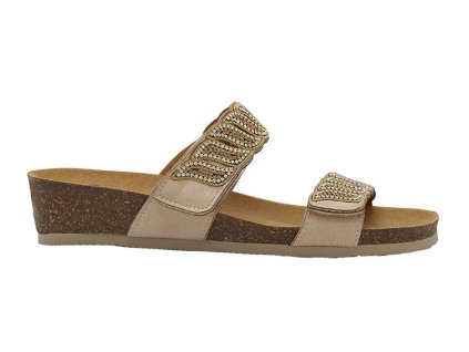 Scholl Doha - dámské zdravotní pantofle barva béžová (Velikost 39)