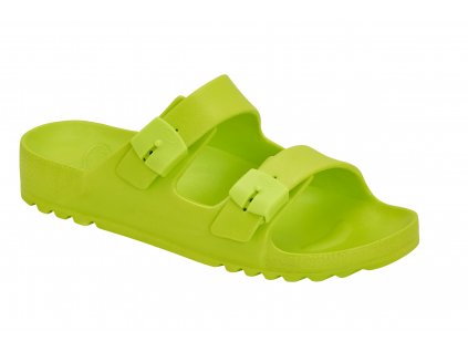 Scholl BAHIA - dámské zdravotní pantofle barva zelená (Velikost 37)