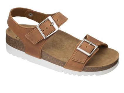 Scholl FILIPPA - dámské zdravotní sandále barva hnědá (Velikost 41)