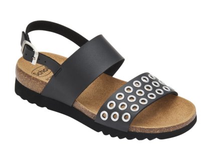 Scholl MAGALUF SANDAL - dámské zdravotní pantofle barva černá (Velikost 37)
