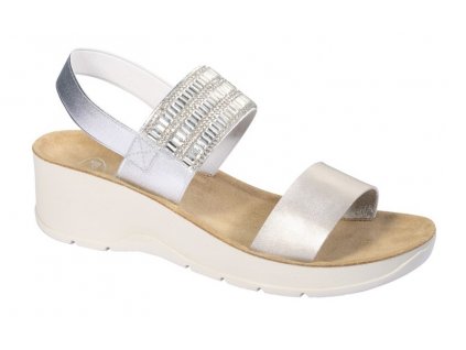 Scholl CRISTINA  -  dámské sandále barva stříbrná (Velikost 38)