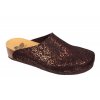 Scholl SILENE - zdravotní dámská domácí obuv barva moka (Velikost 38)