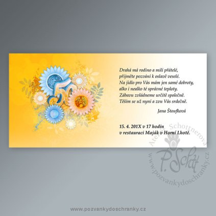 pozvánka V163 (barva modrá, výročí 30)