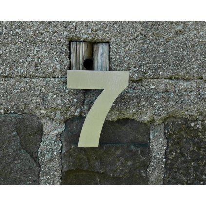 Nerezové domovní číslo 7 se závitem - Arial