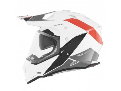 prilba n312 block nox bilo cervena 2022 i540418