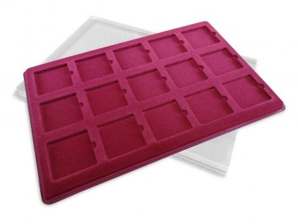 Coin Medal Tray Cover SCHULZ Red Collection Displaysd