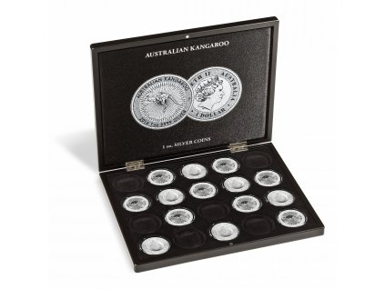 muenzkassette fuer 20 australian kangaroo silbermuenzen 1 oz in kapseln 2 1