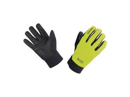 224887 gore c5 gore tex thermo gloves neon yellow black 5