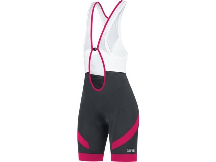 225184 gore c5 women bib shorts black jazzy pink 36