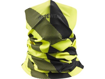 230701 gore essence light neckwarmer neon yellow black one