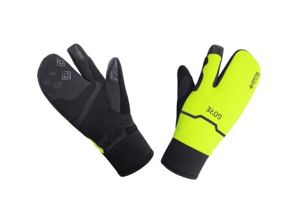226006 gore gtx i thermo split gloves black neon yellow 8