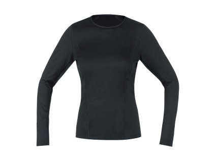 226492 gore m women base layer long sleeve shirt black 38