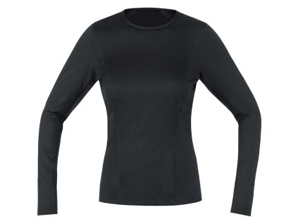 226600 gore m women base layer long sleeve shirt black 40